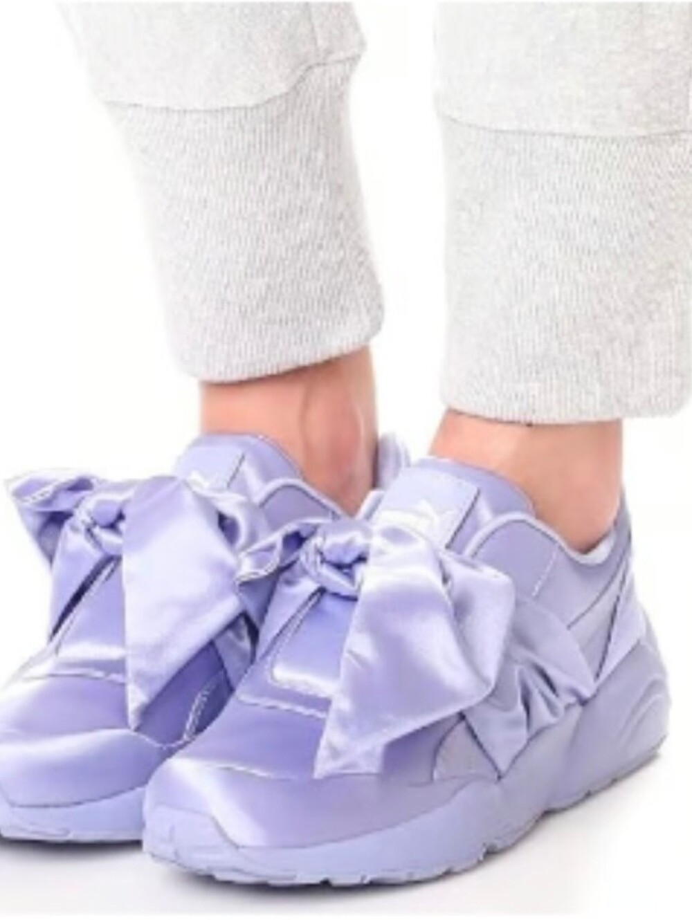 Puma Rihanna Lilac Satin Bow Women's Sneakers Sz 10